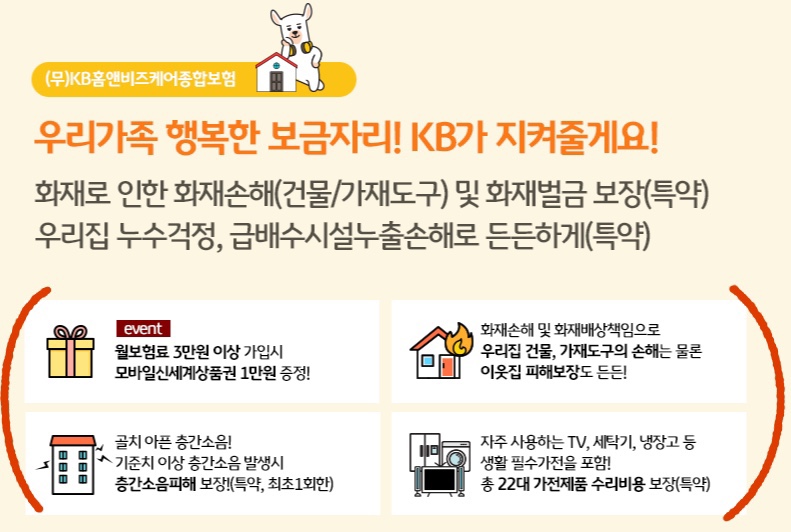 KB손해보험 주택화재보험 소개글