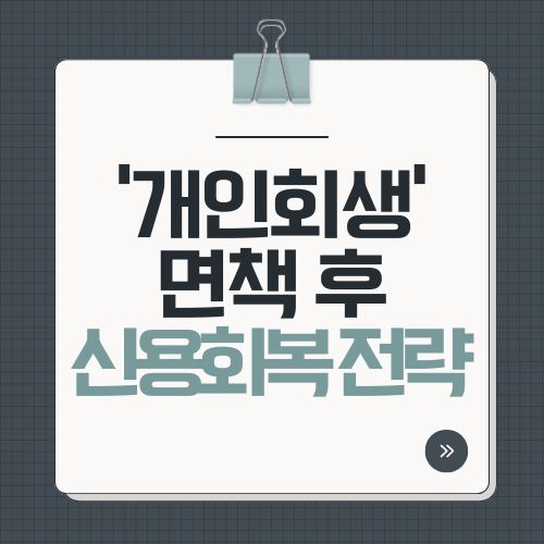 개인회생 면책 후 신용회복 전략 5단계 가이드