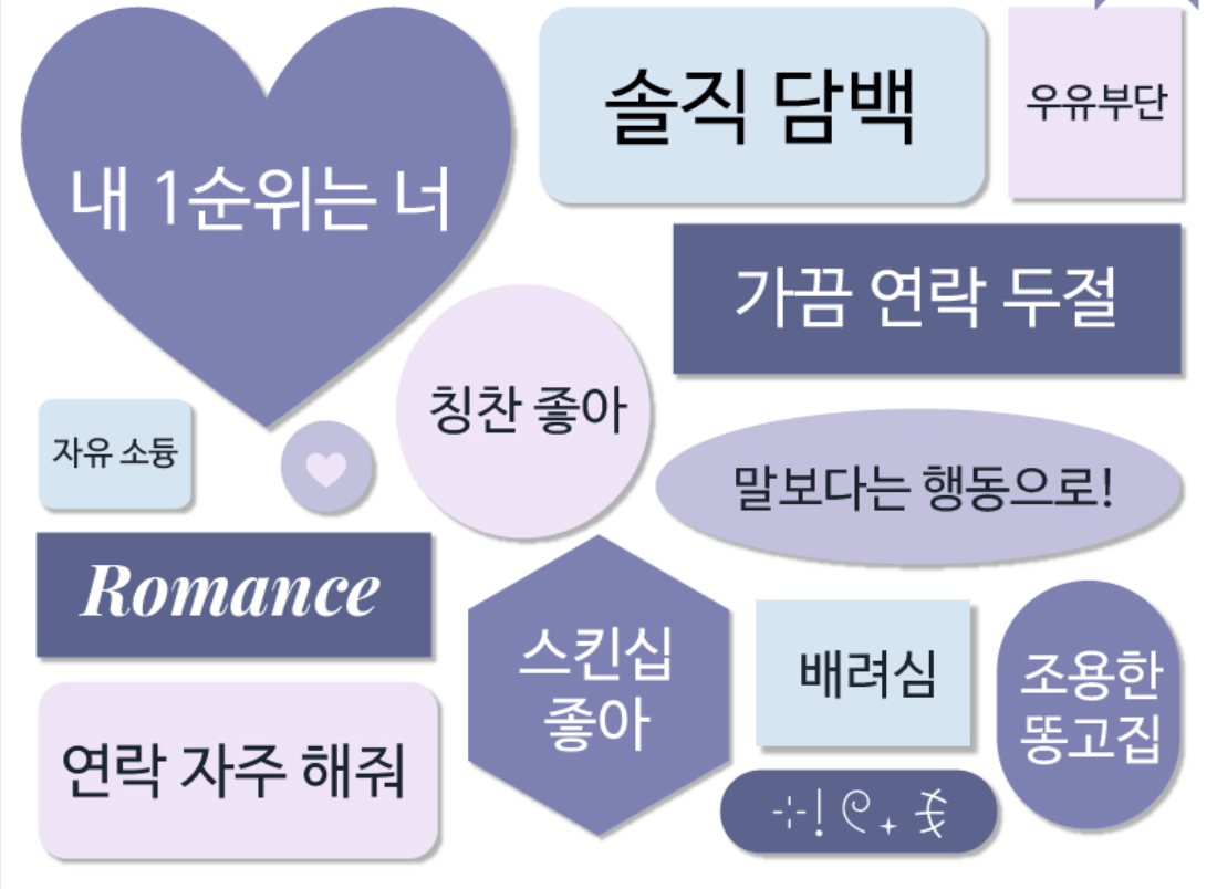 라벨스티커테스트-MBTI-연애편-우정편
