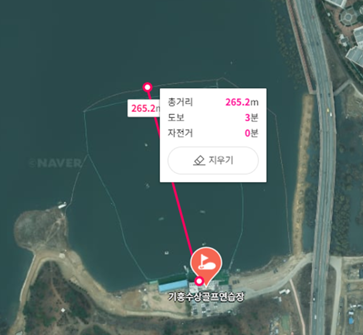 기흥 수상 골프 연습장 위성사진