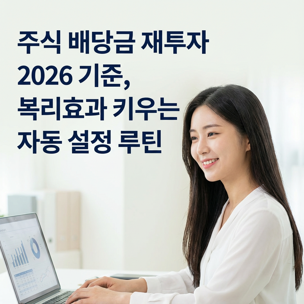 주식 배당금 재투자 2026 기준 | 복리효과 키우는 자동 설정 루틴