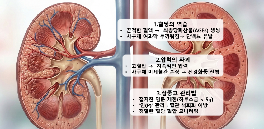 당뇨, 고혈압, 신장투석의 원인과 삼중고의 관리법