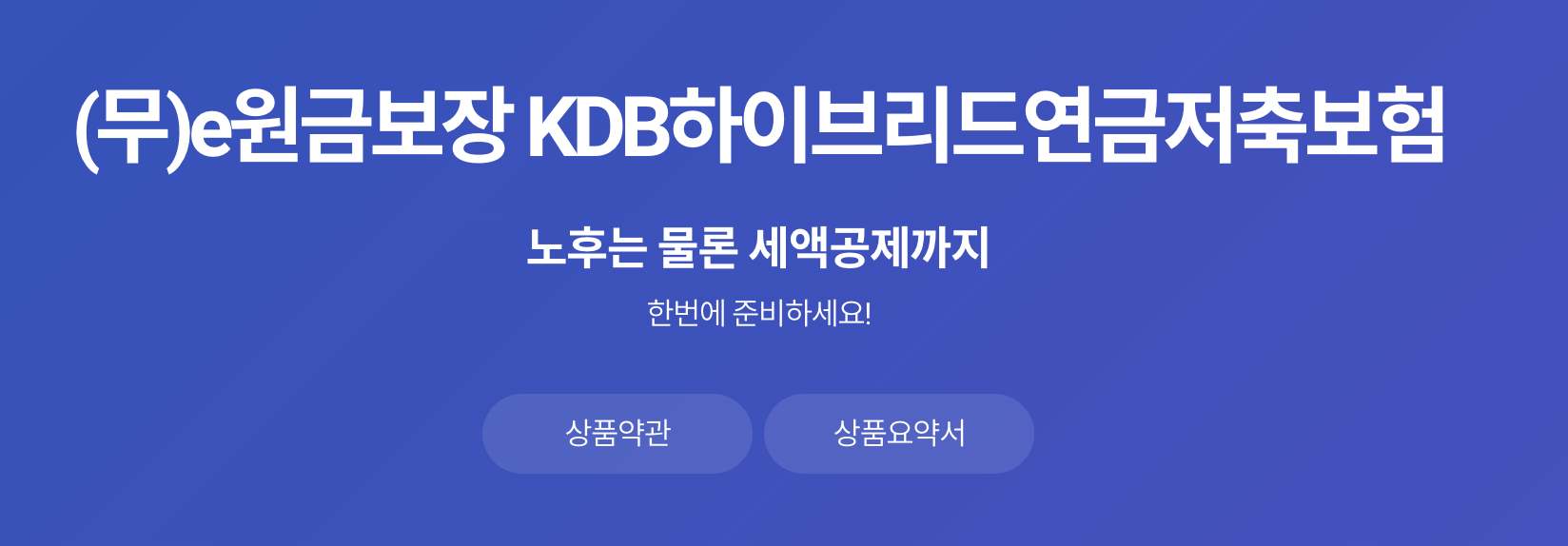 (무)e원금보장 KDB하이브리드연금저축보험