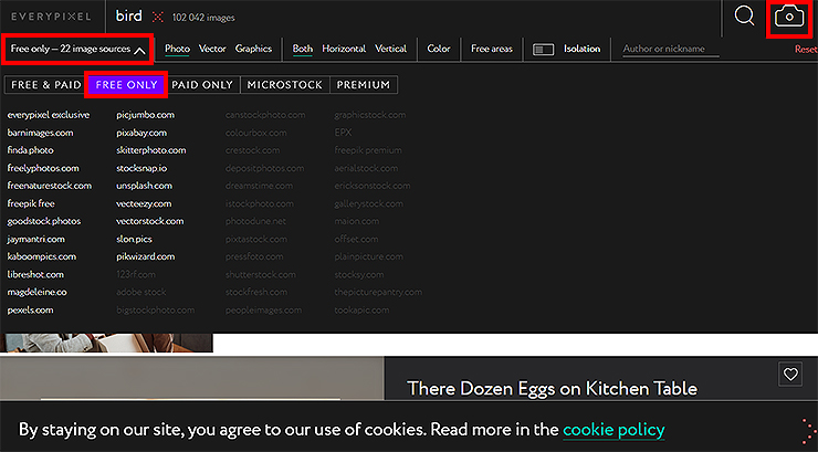 Everypixel-이미지-검색-옵션-선택하기
