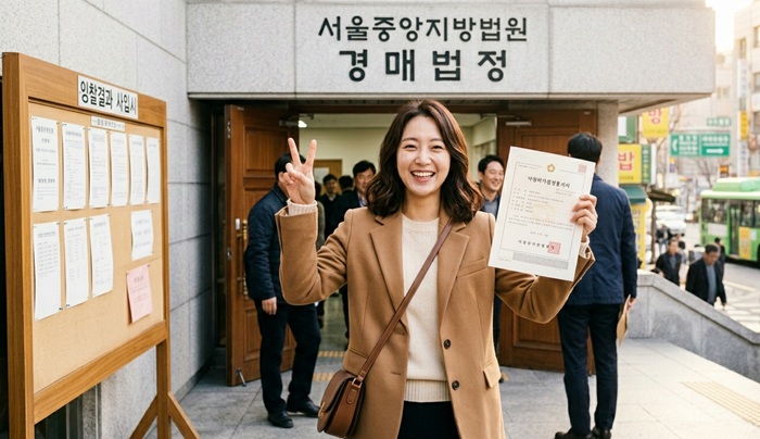 경매 낙찰 받은 사진