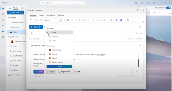MS 아웃룩 (MS Outlook Embeded Copilot)