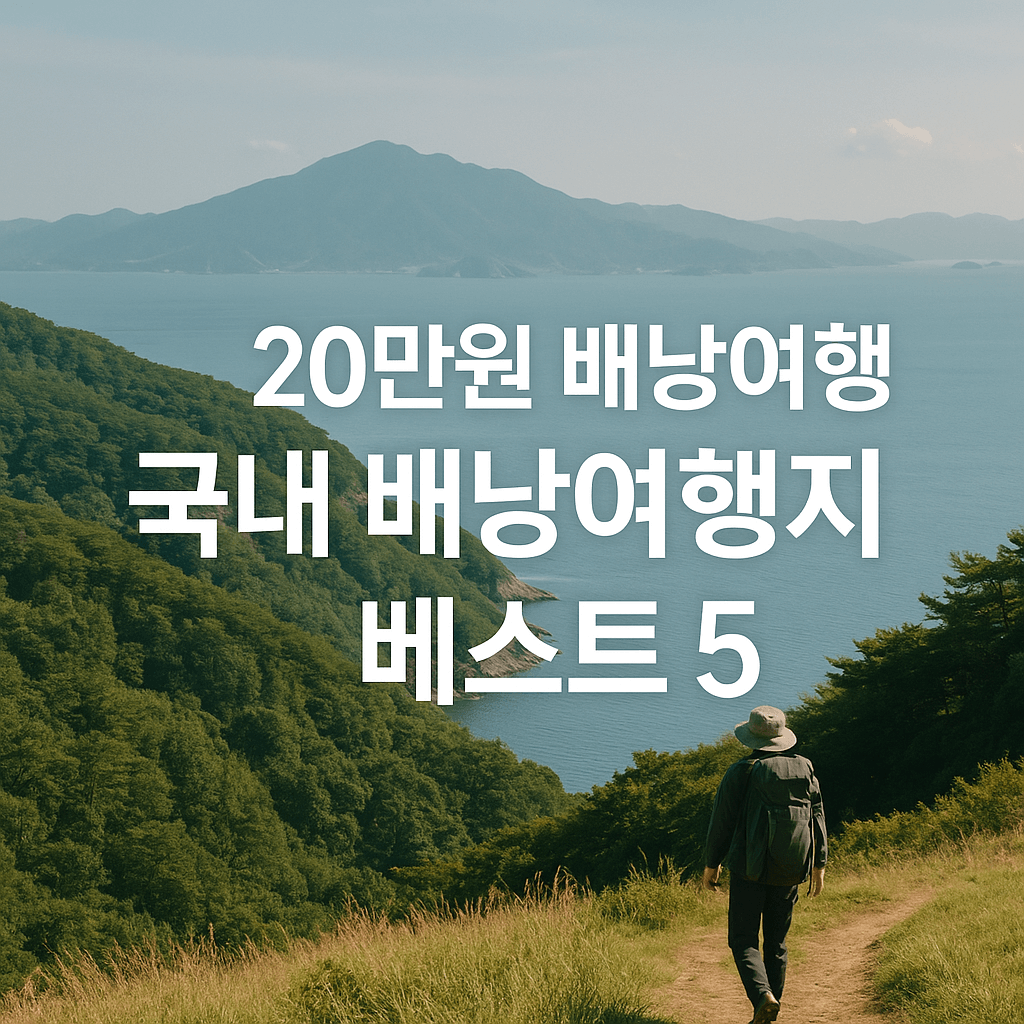 20만원대 국내 배낭여행지 베스트5