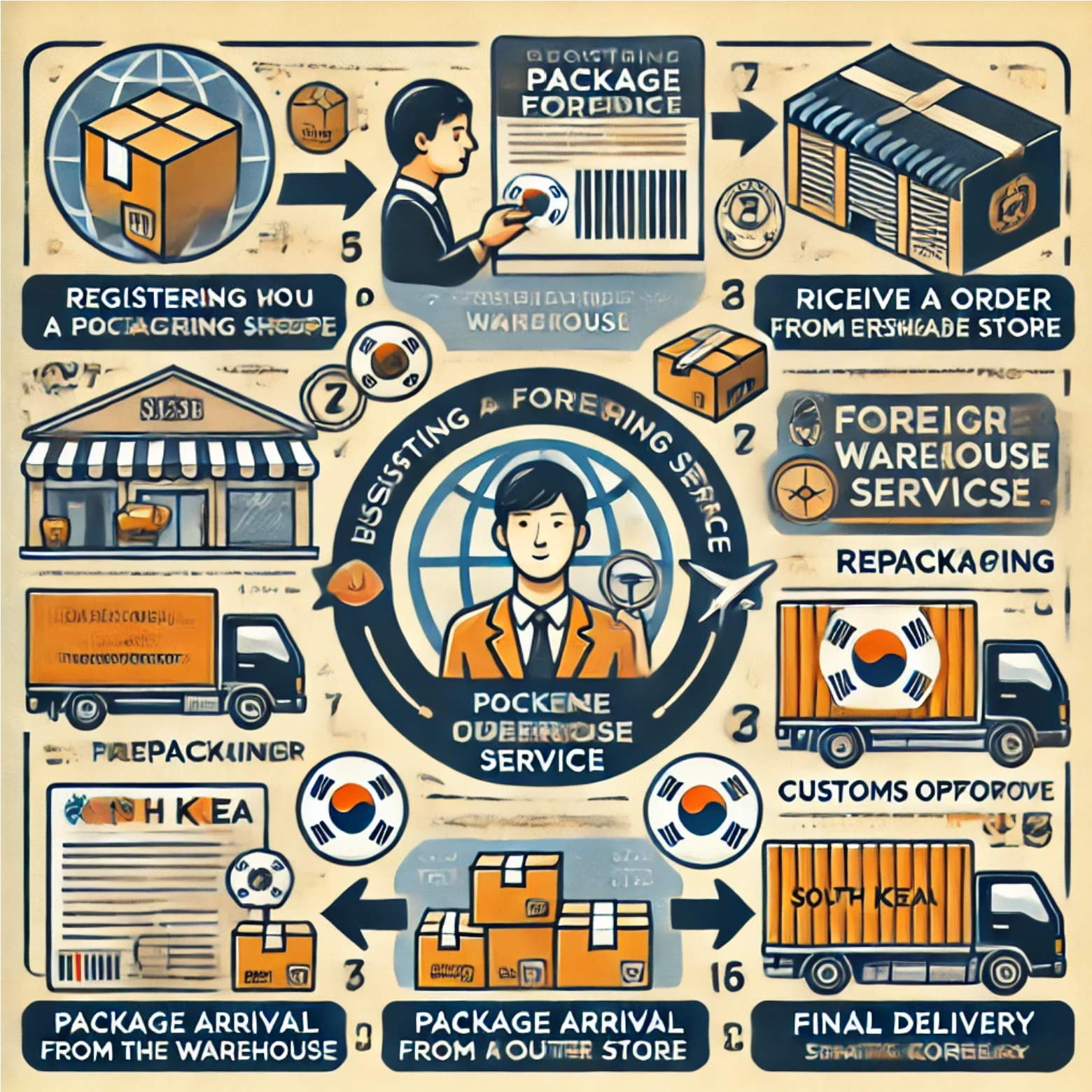 배송 대행지 이용 방법 관련 이미지