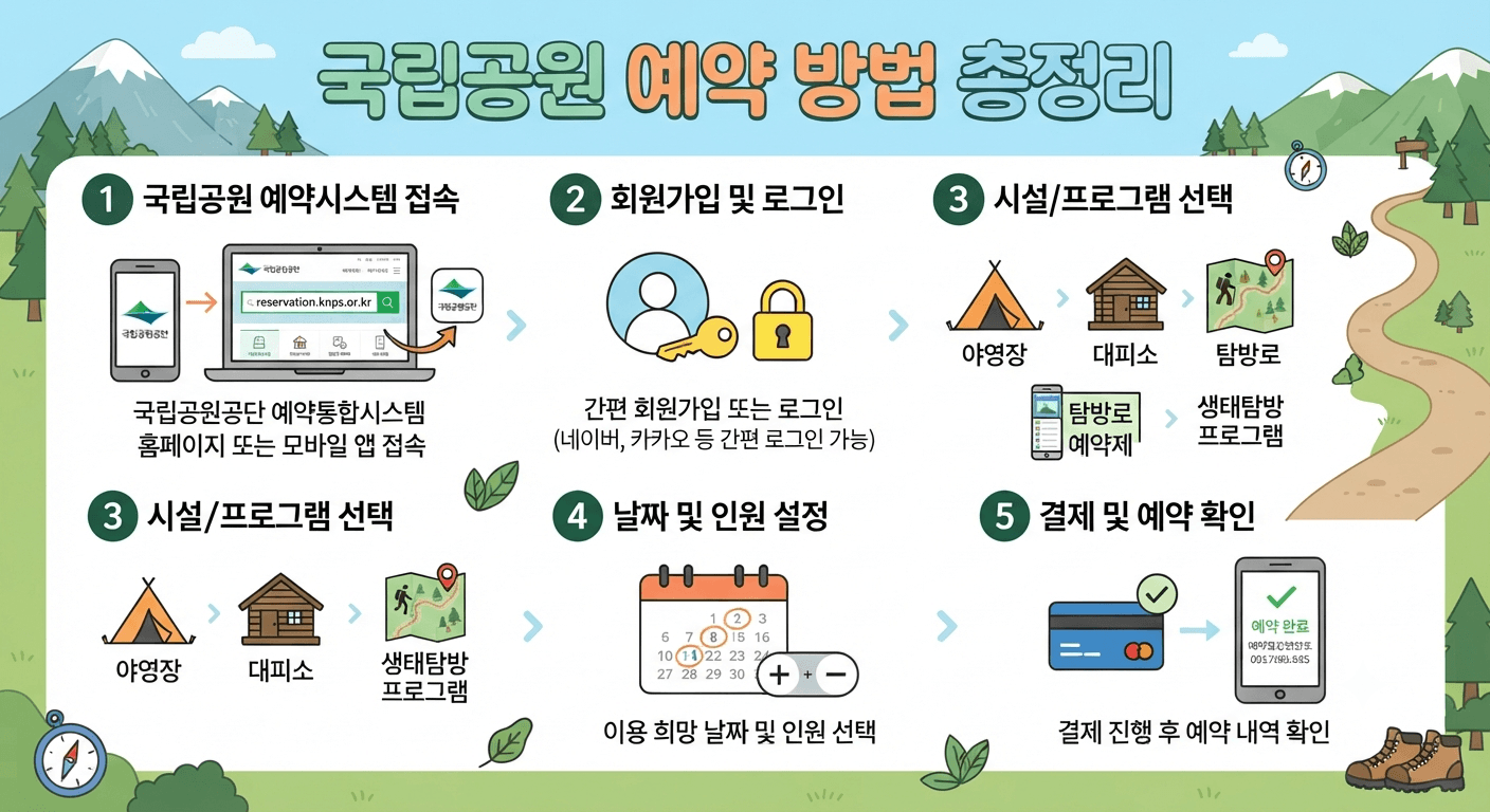 국립공원 예약 방법 총정리