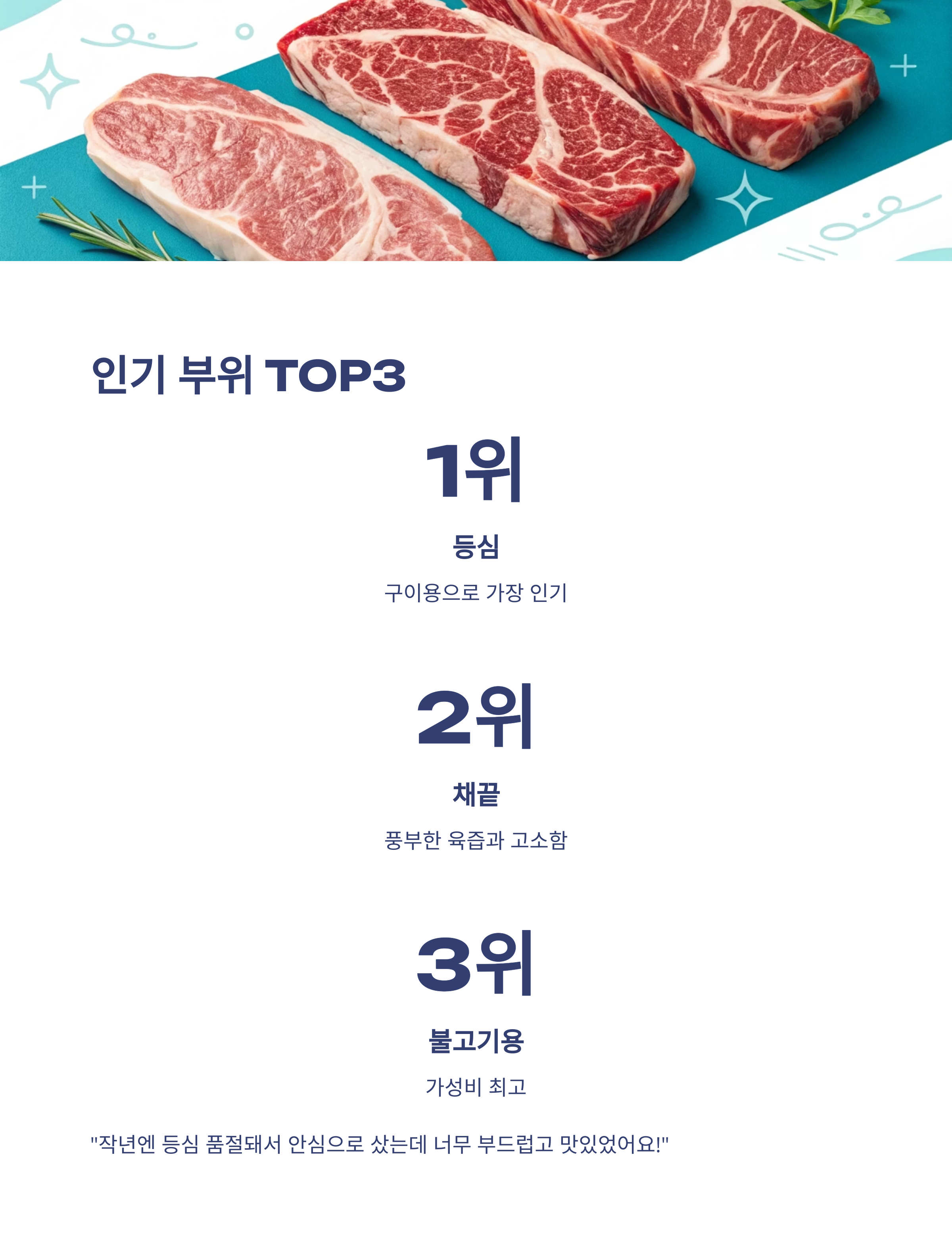인기부위 TOP3