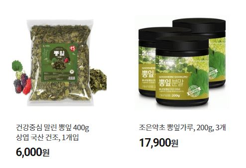 뽕잎차 가격 비교