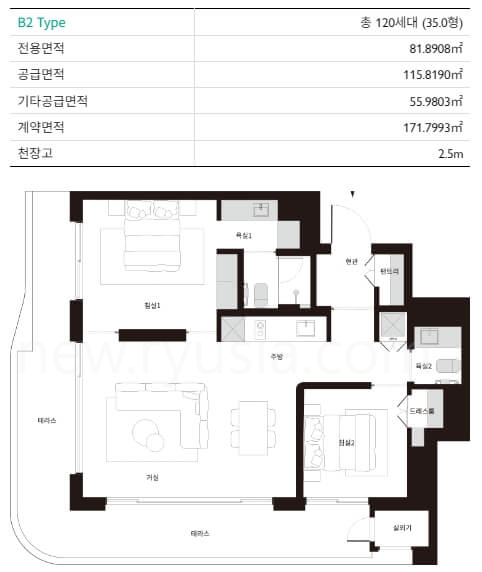 LV 라우어 실버타운 방구조