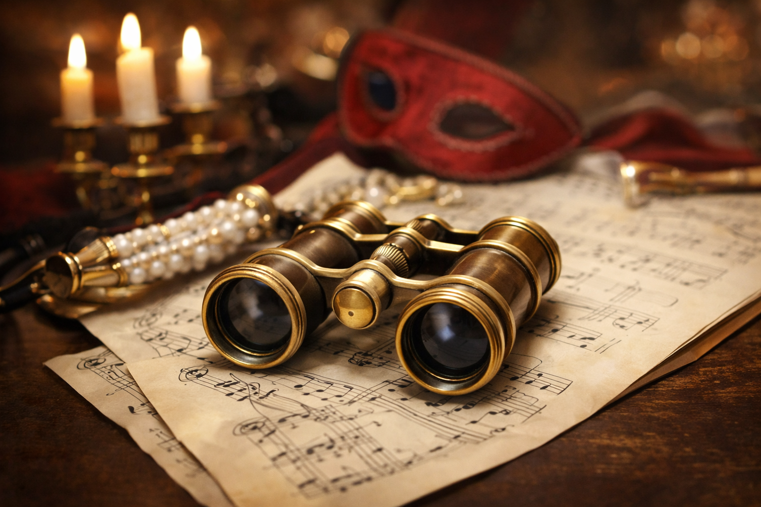 뮤지컬 용어 '오글' 은 오페라 글라스의 줄임말로 사용된다. 오페라 글라스의 이미지.