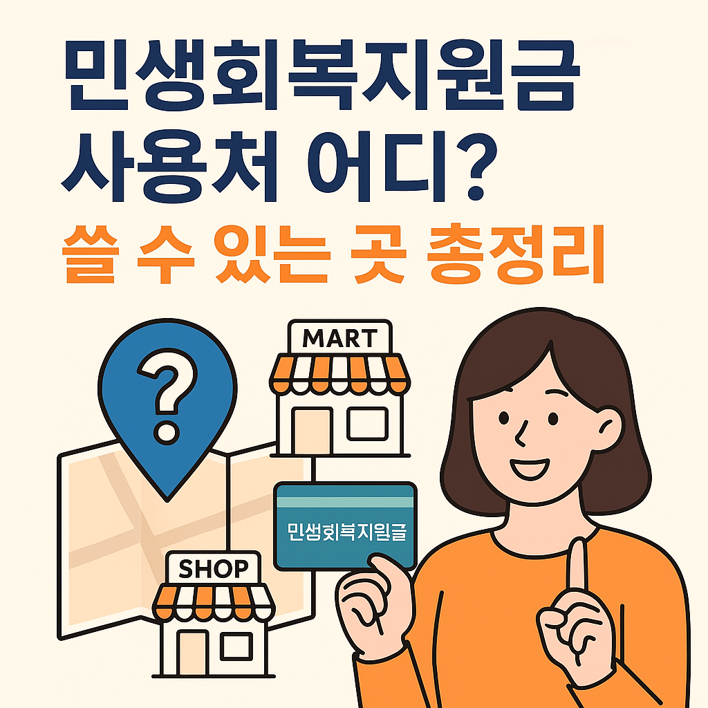 민생회복지원금 사용처 어디? 쓸 수 있는 곳 총정리