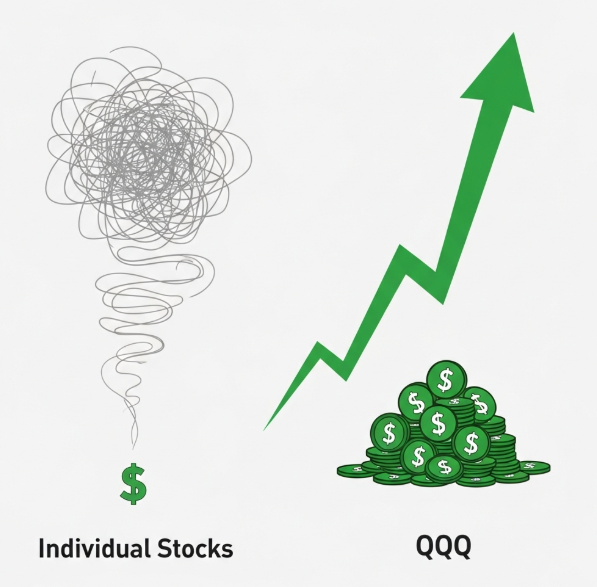 개별주식과 안정적인 QQQ