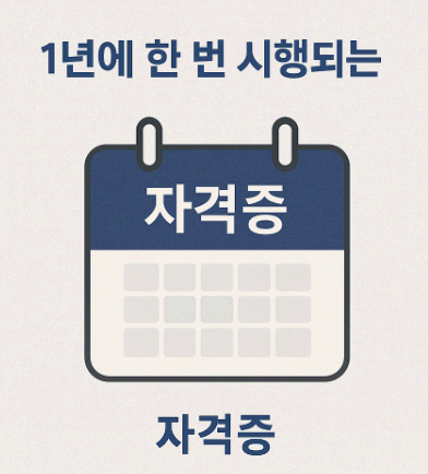 1년에 한 번 시행되는 자격증 안내