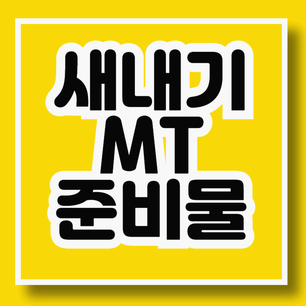 새내기 MT 준비물 총정리|필수템, 꿀팁, 체크리스트
