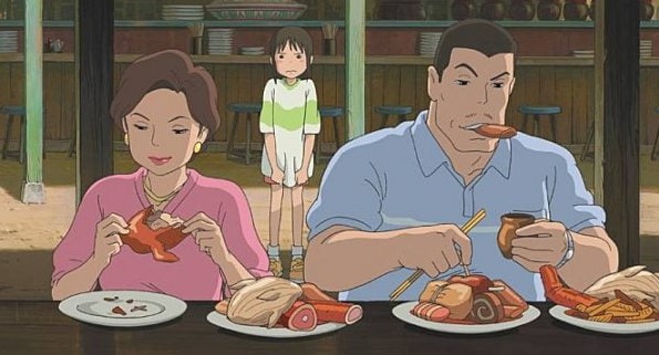 애니 '센과 치히로의 행방불명'의 스틸 컷