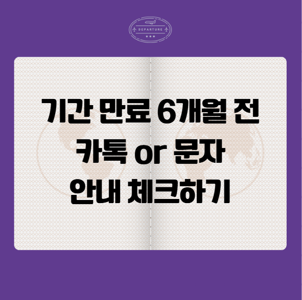 여권 유효기간 6개월 카톡 문자 알림