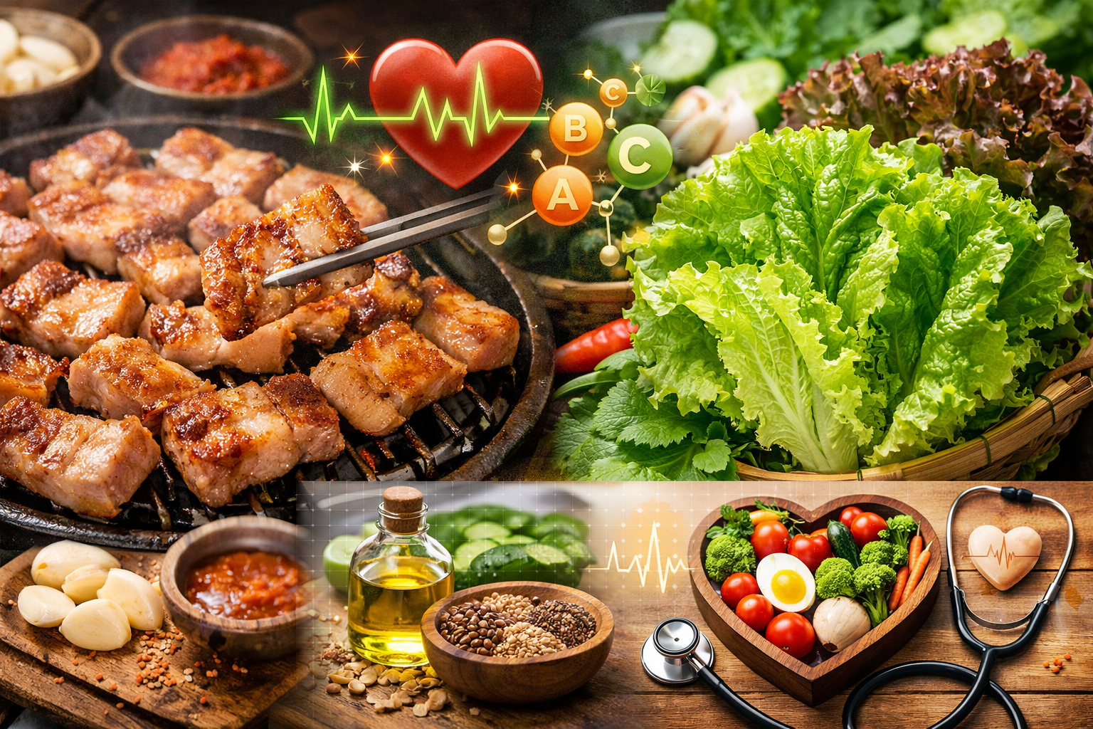 삼겹살과 상추