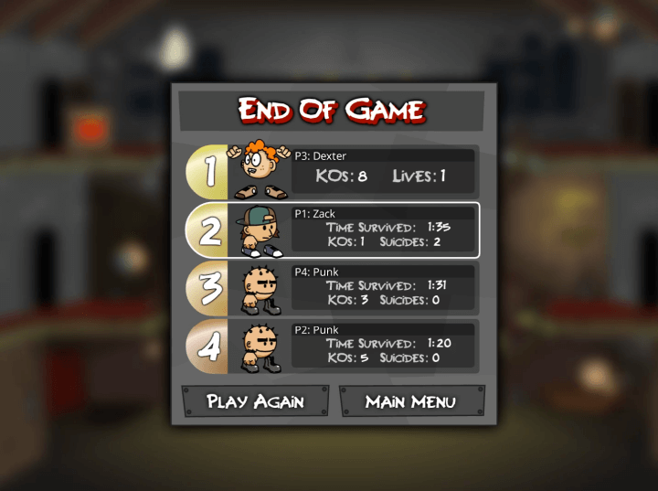 카오스팩션2-플래시게임-종료-화면