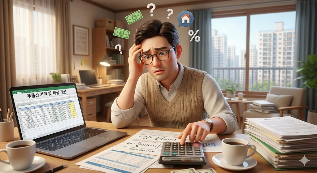 부동산 세금 계산기 화면