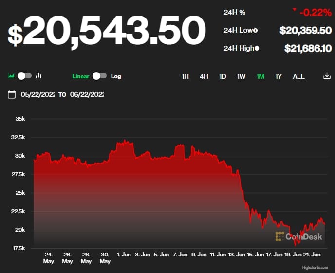 "비트코인 바닥 찍었나" ...2만달러대 유지
