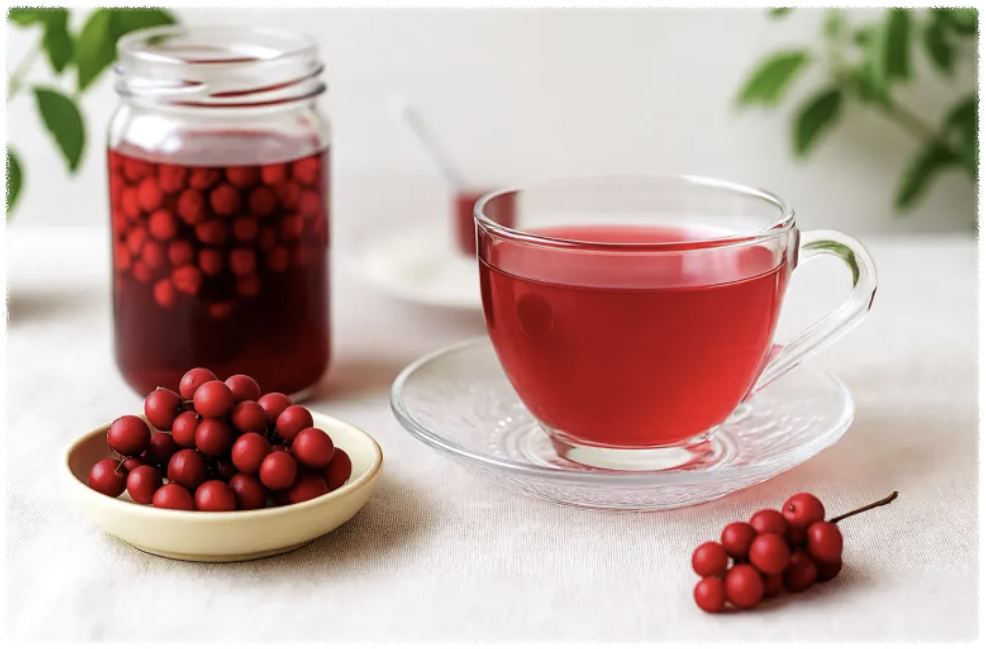 오미자 원물/차/추출물 컨셉 이미지