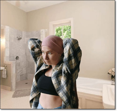 항암 치료 하는 여성