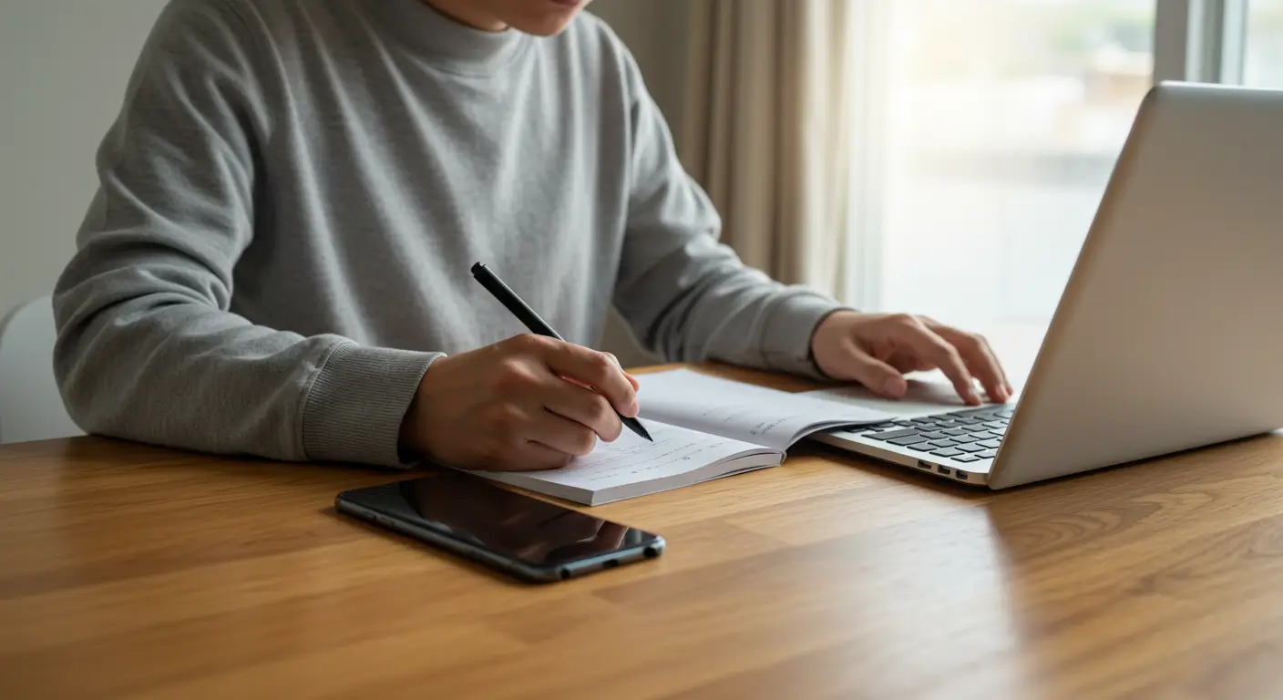 대출 연장 거절을 계기로 새로운 재무 계획을 세우는 한국인 사용자의 모습