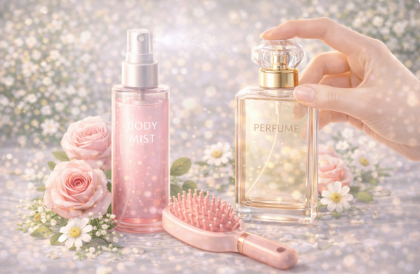 바디미스트 &amp; 향수 레이어링 팁: 조화로운 향기 이미지
