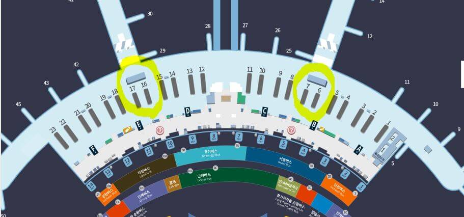 인천공항 제1여객터미널 입국장 면세점 위치도
