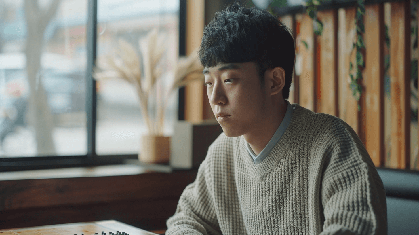 바둑에-집중하고-있는-남자