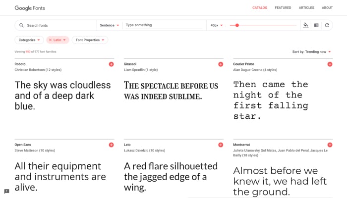 Google 글꼴 Google 글꼴