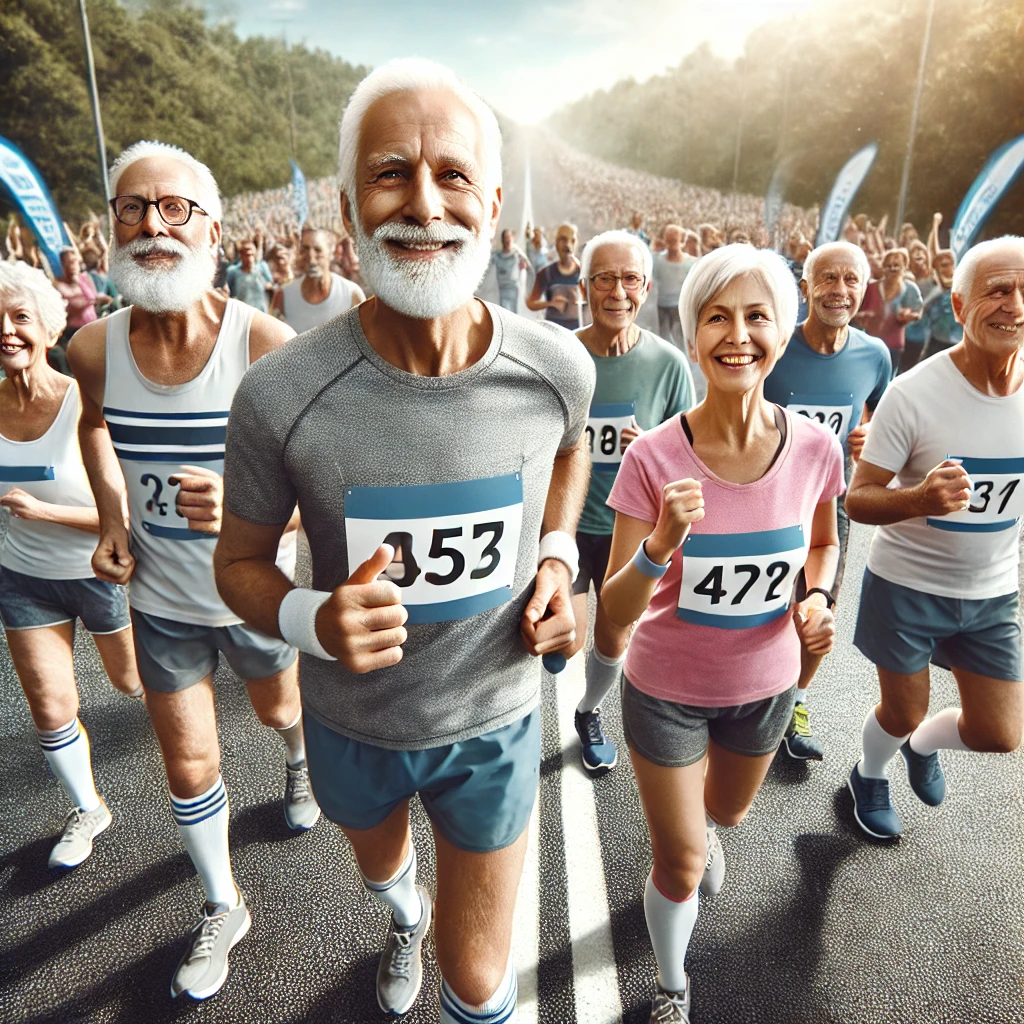 시니어 마라톤을 이미지화한 사진
