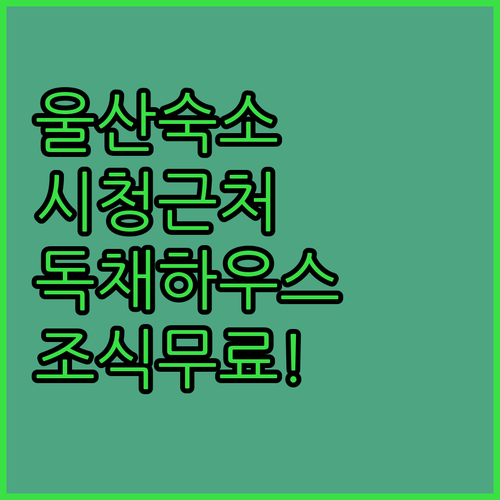 울산 여행 숙소 고민 해결 시청 근처..