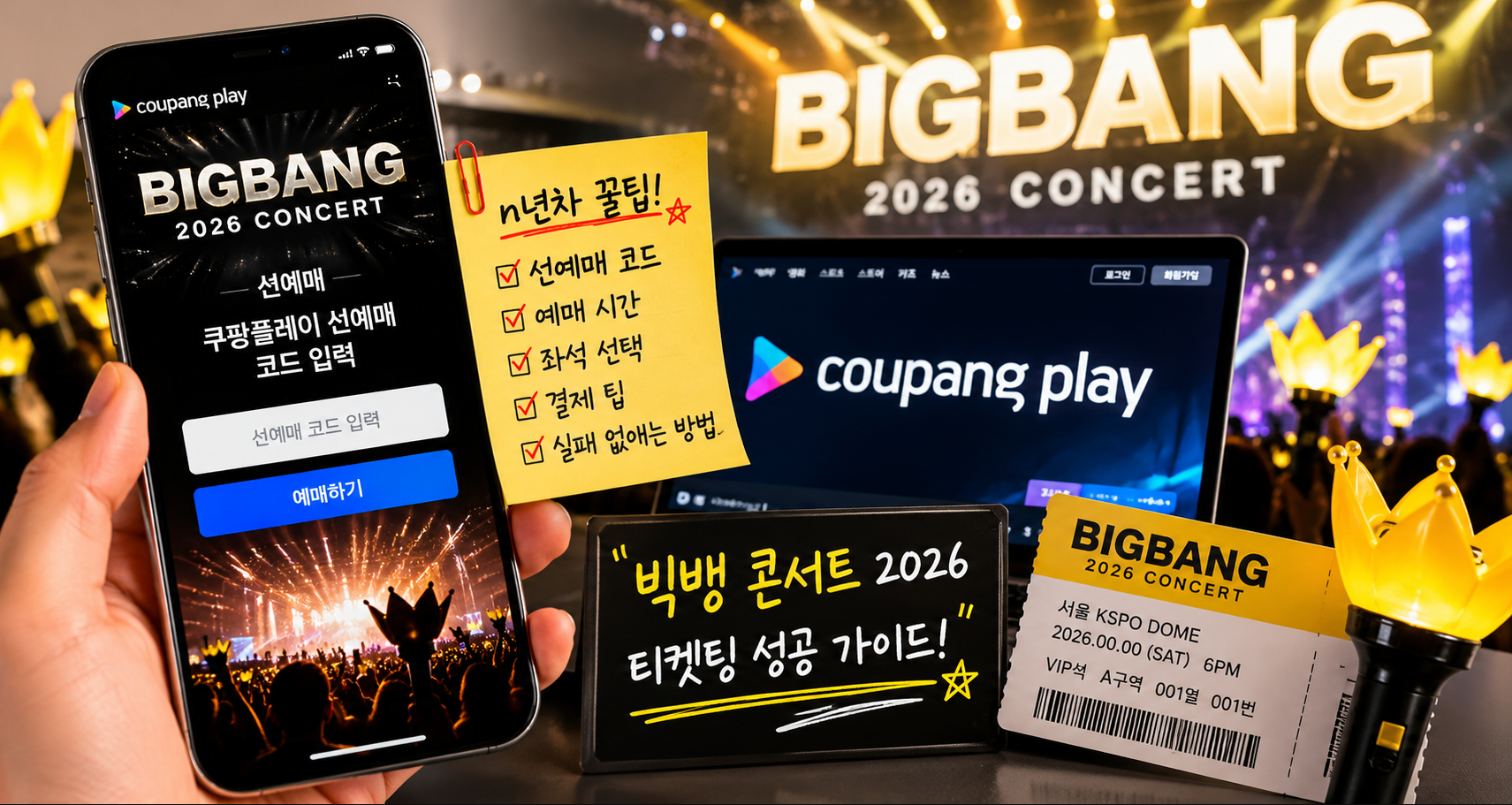 빅뱅 콘서트 2026 선예매 코드 100% 성공하는 법