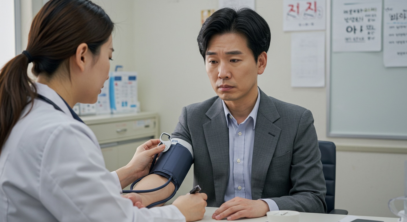 소상공인이 건강검진을 받는 모습