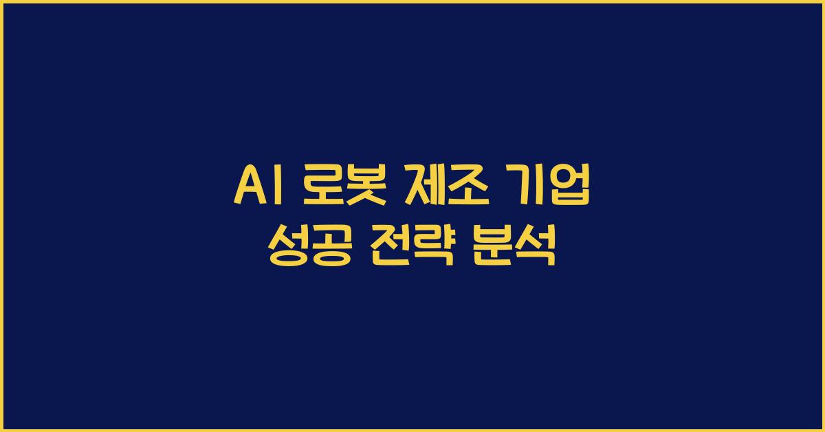 AI 로봇 제조 기업