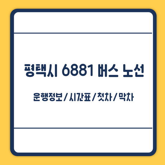 6881 버스