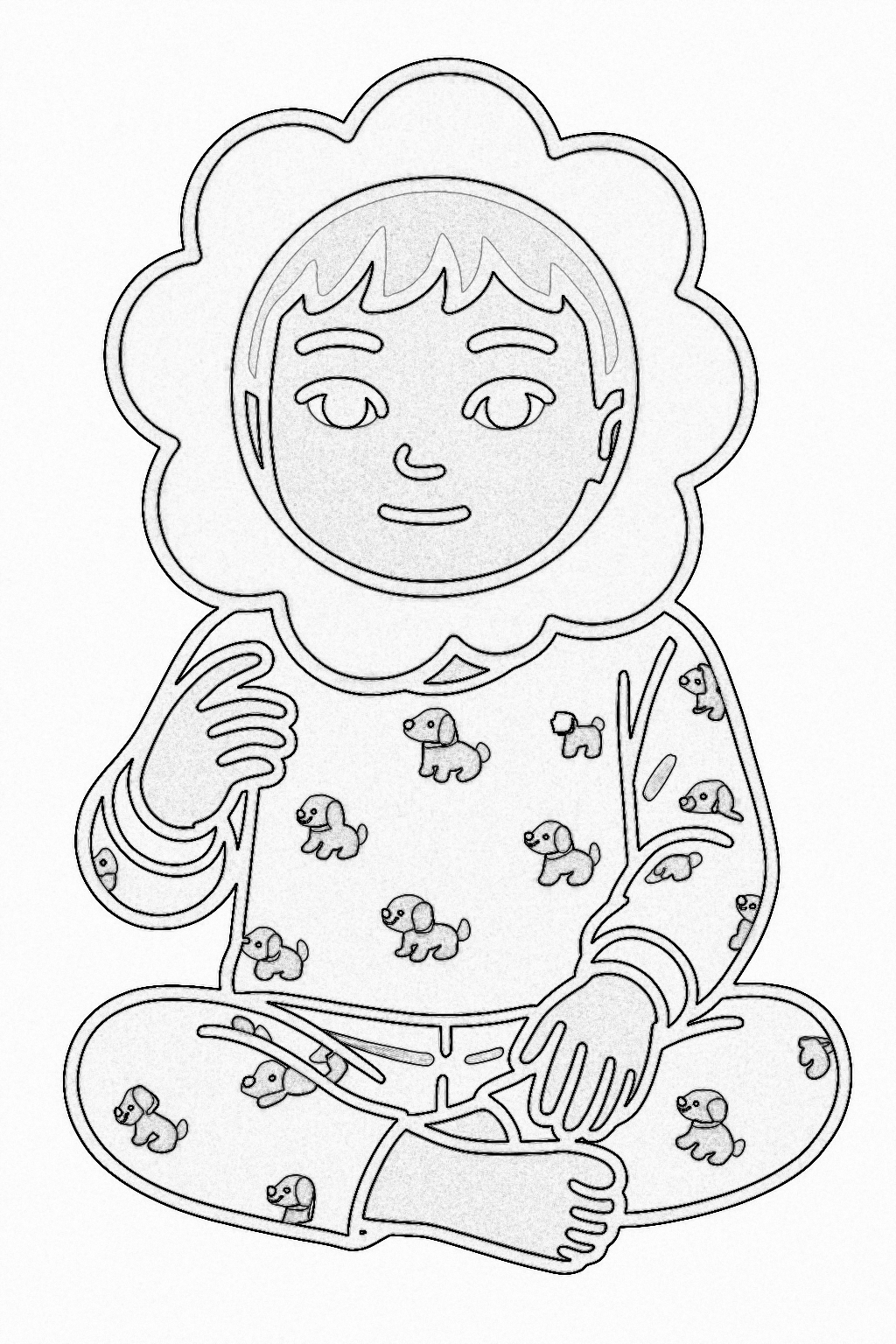 귀여운 어린이 색칠 도안