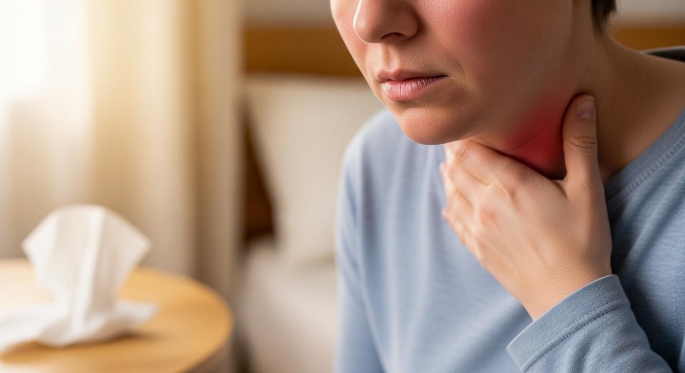 독감 증상 목 간질간질