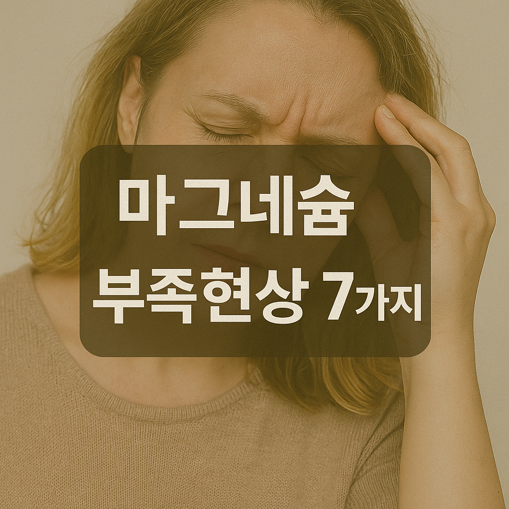 마그네슘 부족현상 7가지