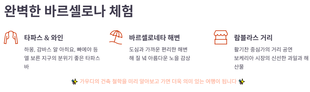 바르셀로나 여행, 놓치지 말아야 할 것들