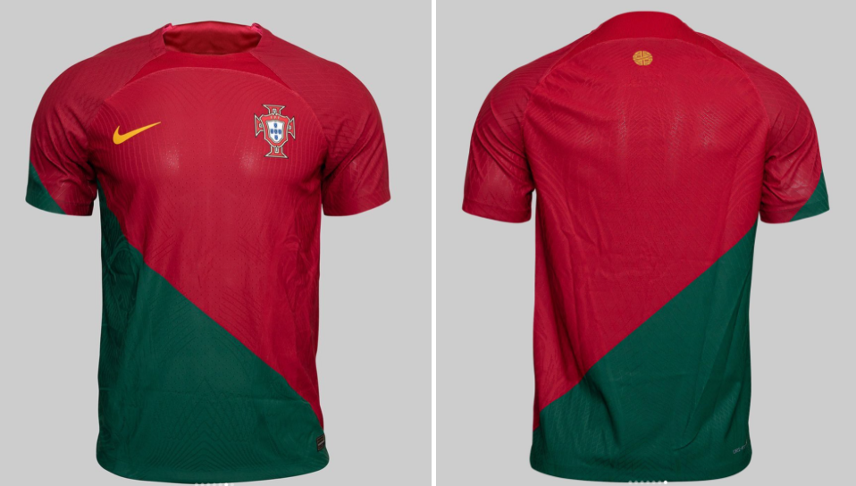 포르투칼 축구 국가대표 유니폼 전면 후면