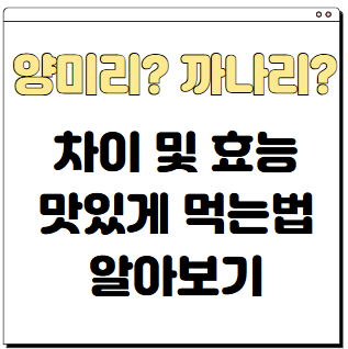 양미리와 까나리 차이