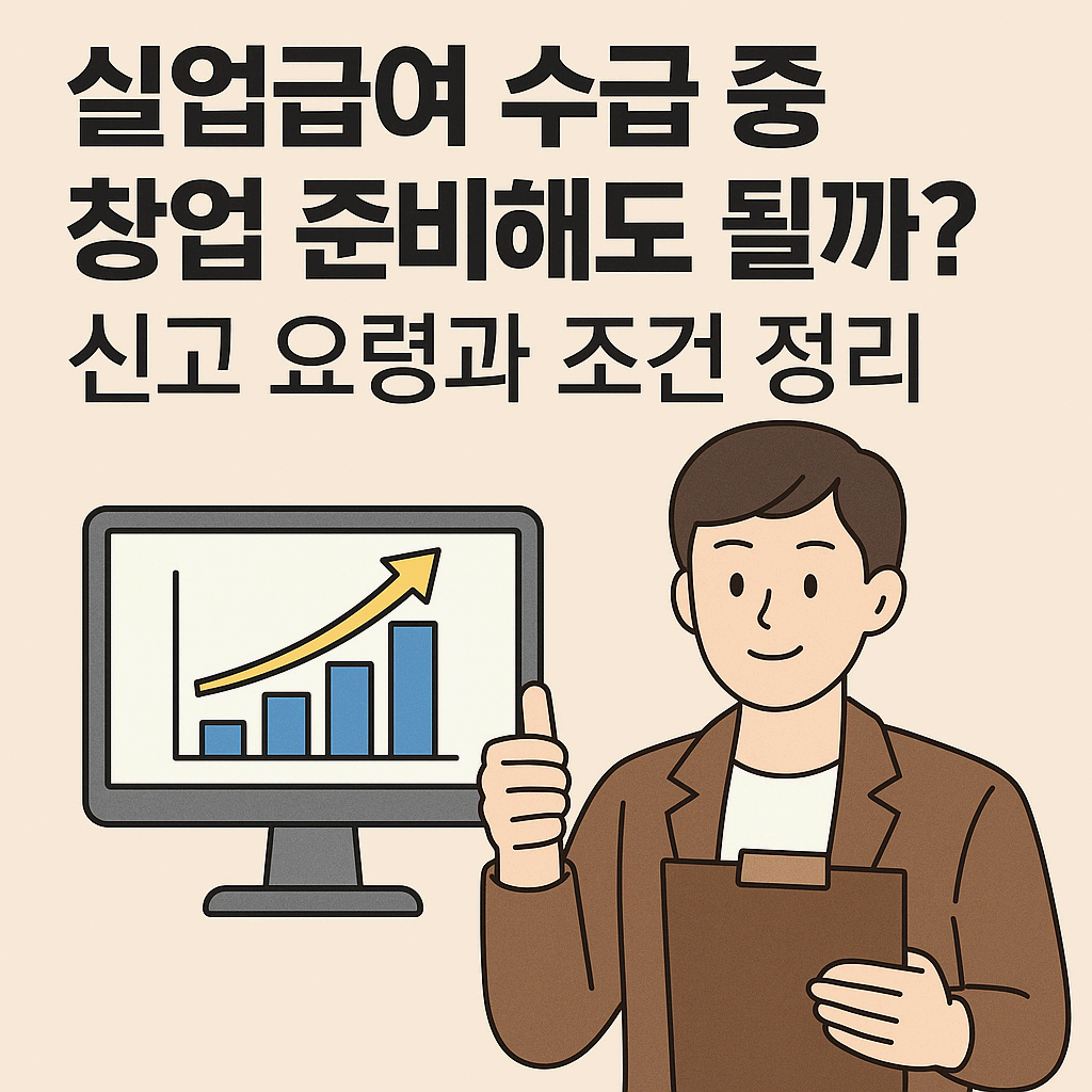 실업급여 수급 중 창업 준비해도 될까? 신고 요령과 조건