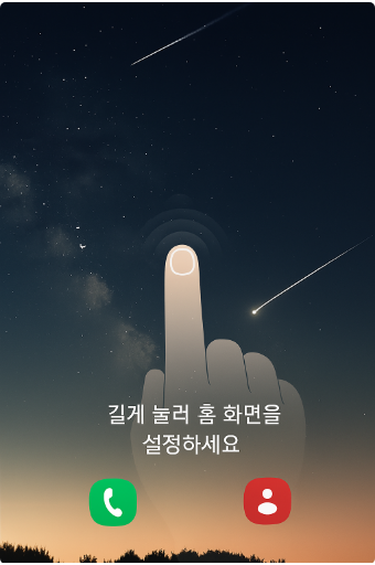 방법 1: 홈화면에서 길게 누르기