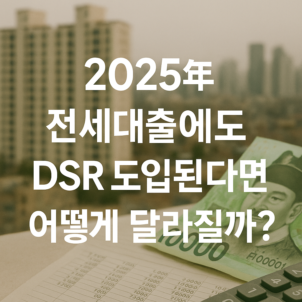 2025년 전세대출에도 DSR 도입된다면 어떻게 달라질까?