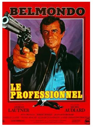 장 폴 벨몽드 주연 첩보물, 영화 프로페셔널 포스터.